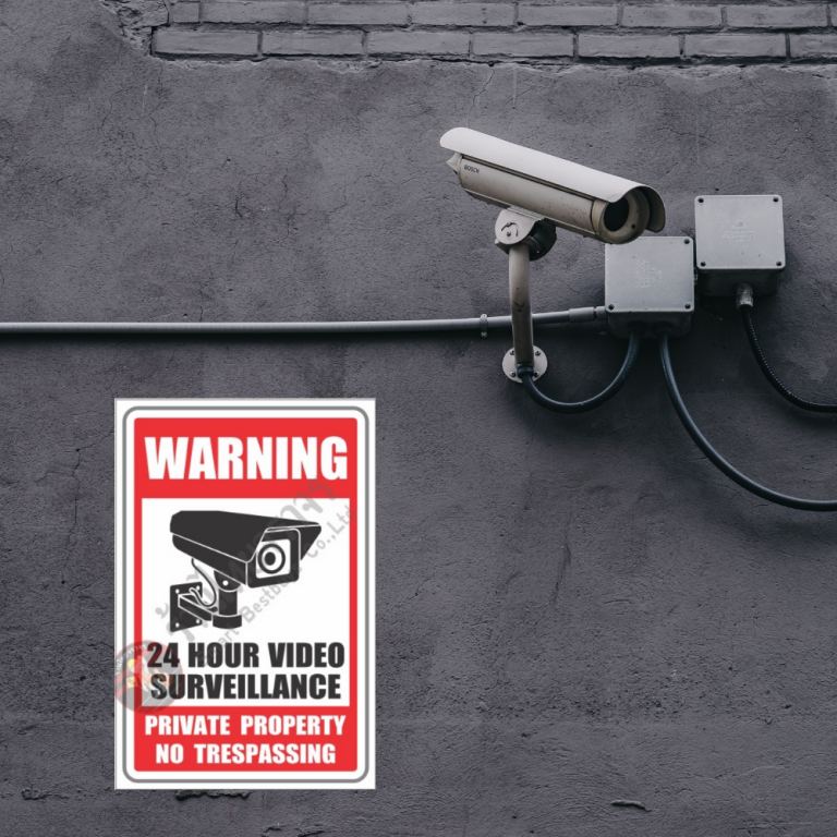 ป้าย WARNING 24 HOUR VIDEO SURVEILLANCE สะท้อนแสง 3M - ร้านไทยจราจร