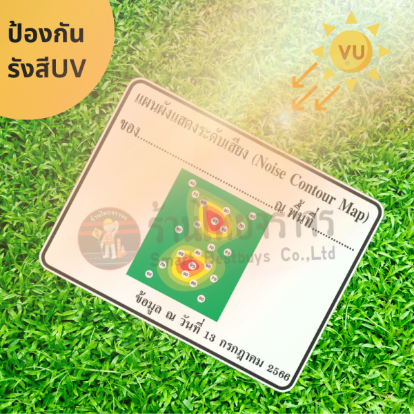 ป้ายแผนผังแสดงระดับเสียง