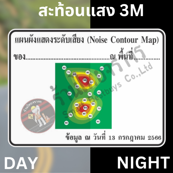 ป้ายแผนผังแสดงระดับเสียง