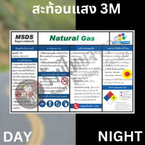 ป้ายข้อมูลความปลอดภัย Natural Gas