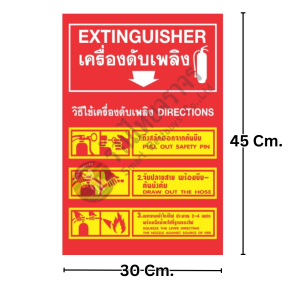 ป้ายเครื่องดับเพลิงและวิธีใช้