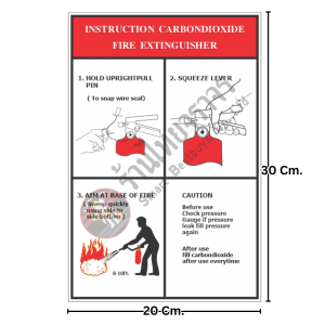 ป้ายวิธีการใช้ถังดับเพลิง