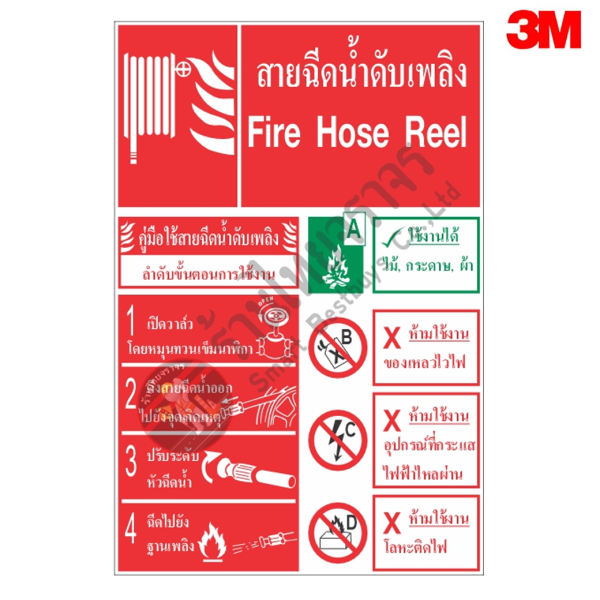 ป้ายสายฉีดน้ำดับเพลิงและวิธีใช้งาน