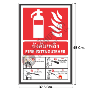 ป้ายถังดับเพลิงและวิธีใช้งาน