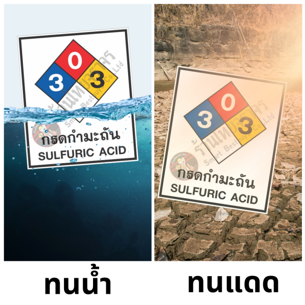 ป้ายสัญลักษณ์แสดงอันตรายสารเคมี ระบบ NFPA