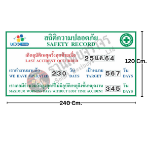 ป้ายสถิติความปลอดภัย