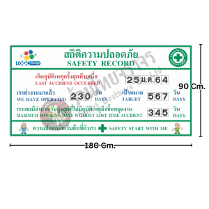 ป้ายสถิติความปลอดภัย