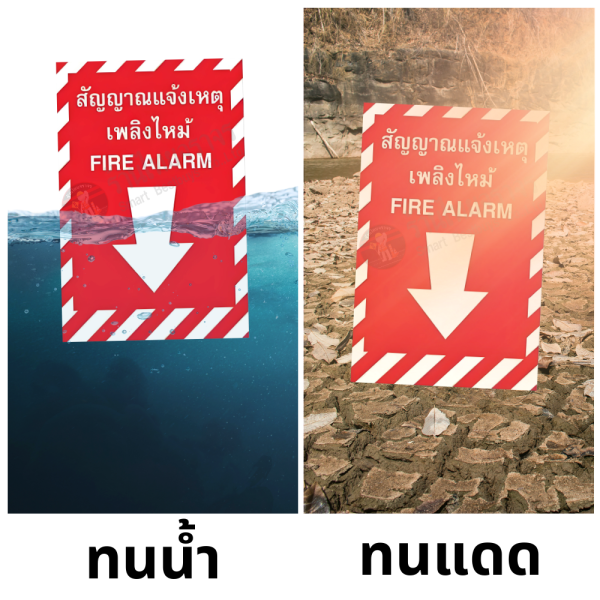 ป้ายสัญญาณแจ้งเหตุ เพลิงไหม้